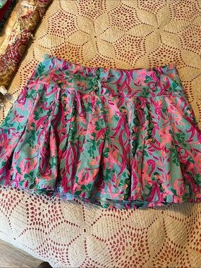 Lilly Pulitzer Pink & Teal tennis Skirt